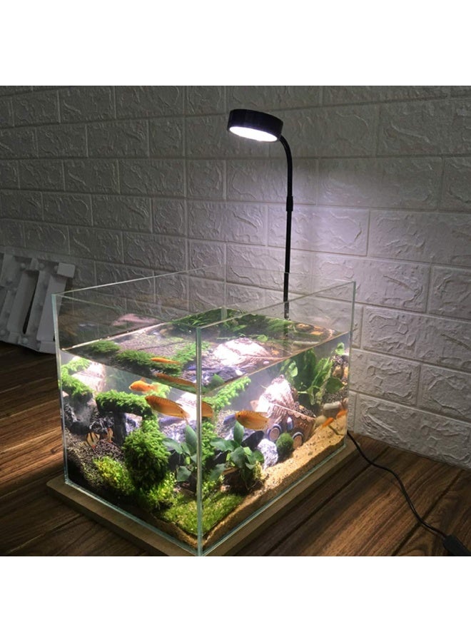 مصباح LED للأحواض المائية مصباح LED كامل الطيف بزاوية 360 درجة مع لوح من الخيزران مصباح نانو للأحواض المائية بقوة 10 وات مصباح نانو مسطح للأحواض المائية يعمل بالطاقة عبر منفذ USB مصباح للأحواض المائية لنمو النباتات - Image 5